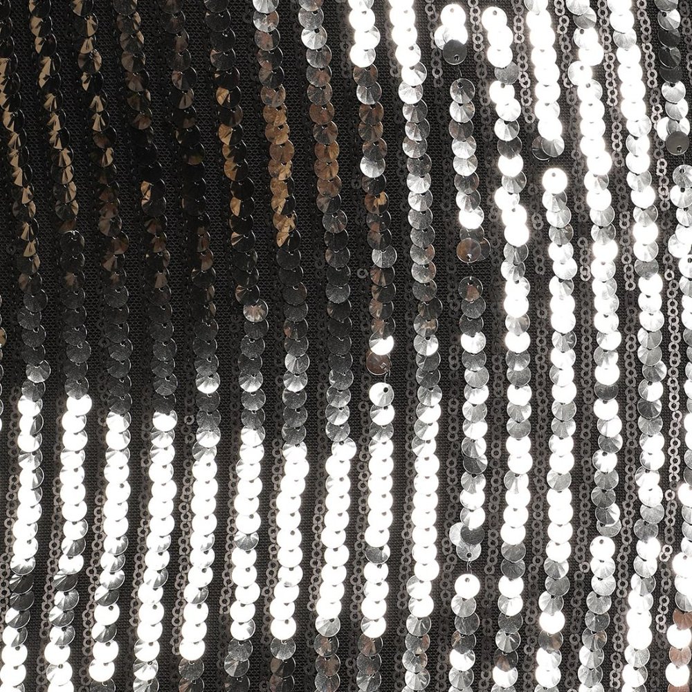 Lulus Mega Babe Black & Silver Sequin Bodycon Mini Dress S - Picture 5 of 12